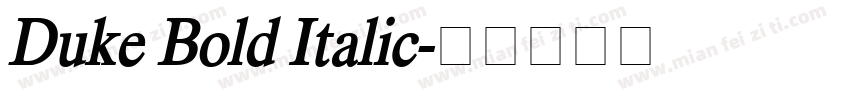 Duke Bold Italic字体转换